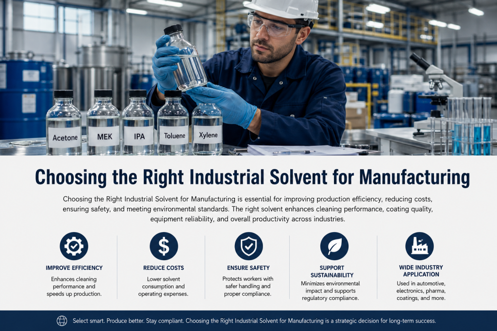 Solvent Selection: Choosing the Right Industrial Solvent 2 Industrial solvent selection and testing for manufacturing