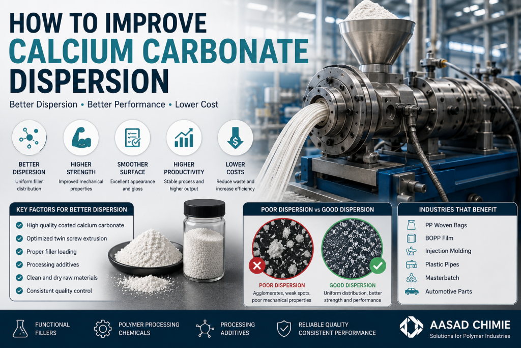 Calcium Carbonate Dispersion: 10 Methods 4 Calcium carbonate dispersion in polypropylene